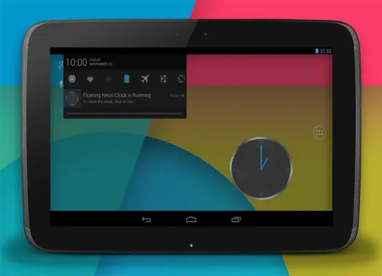 Floating Neon Clock android App screenshot 2