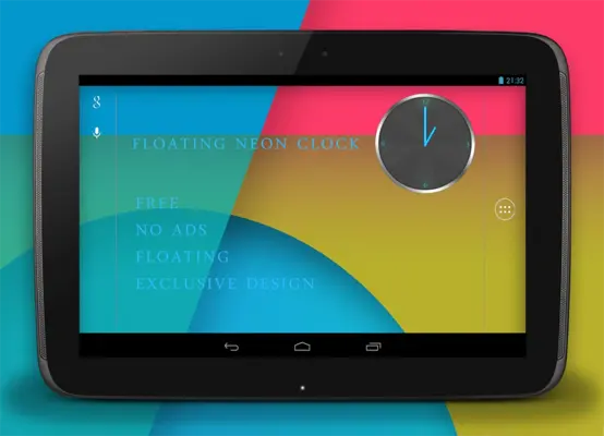 Floating Neon Clock android App screenshot 3